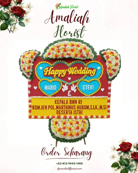 Papan Bunga Pernikahan Blender